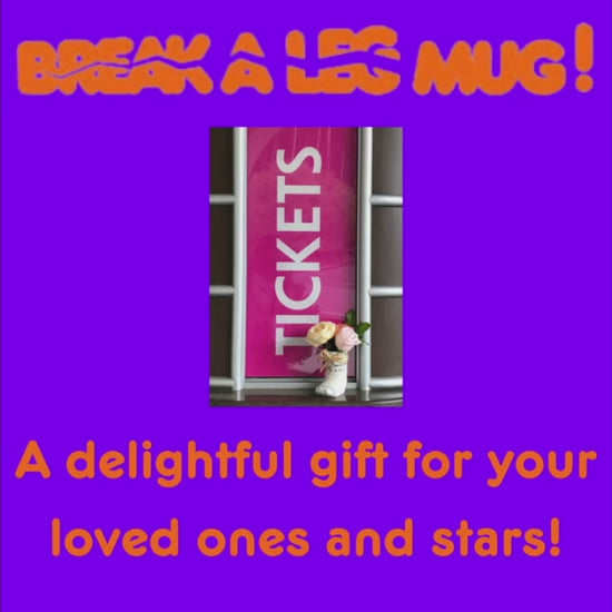 Break a Leg mug at the theater - fill with flowers - gift for actors