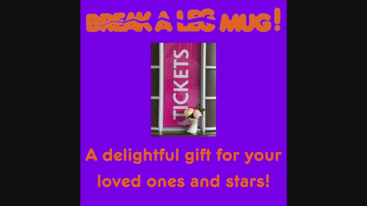 Break a Leg mug at the theater - fill with flowers - gift for actors